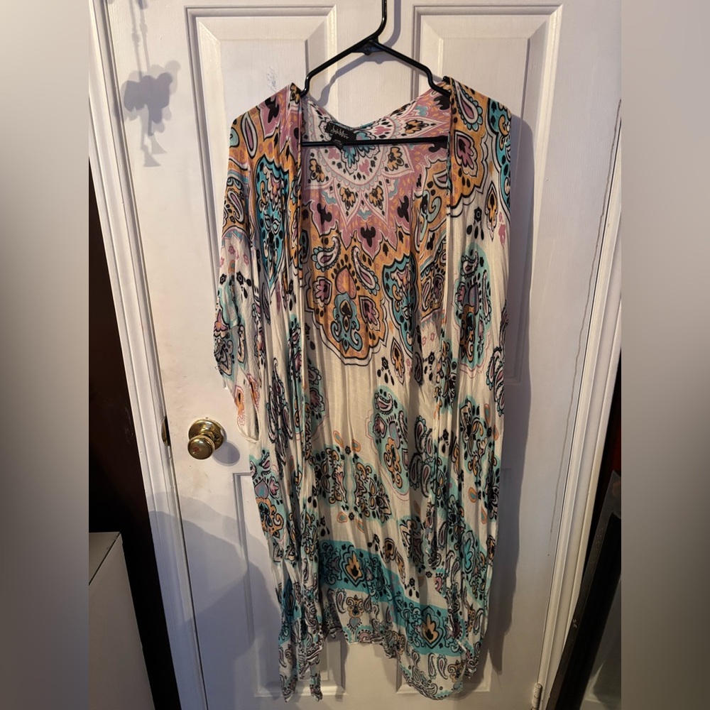 Nicole Miller Paisley Kimono Cardigan